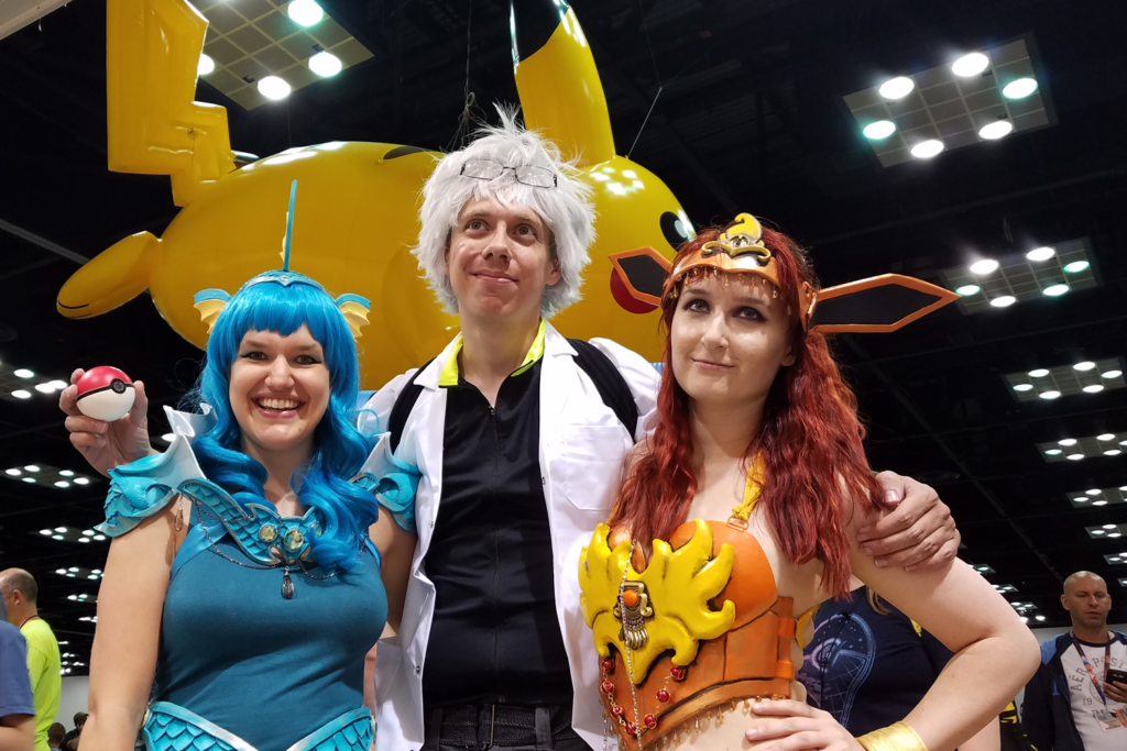 Flareon, Professor Willow, and Vaporeon Cosplay at Gen Con 2016